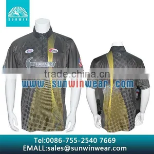 High Quality Fishing Wear Custome Design Fishing Jerseys Sublimated Fishing Shirt With Zipper thumbnail-3