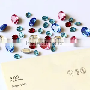 Point Back Rhinestone Sew On Rhinestones, Point Back Sew-on Stone Crystal thumbnail-3