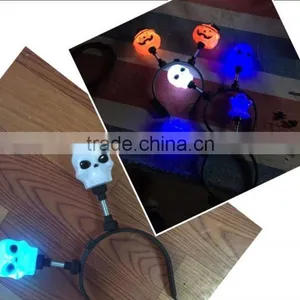 Halloween Decoration Flashing Headband Skull Pumkin Ghost Light up Headband Party Decoration thumbnail-1