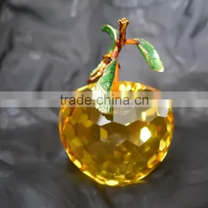 Wedding Favors Golden Colour Crystal Apple thumbnail-3