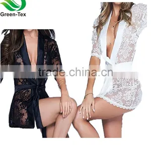 Women's Sexy Lingerie Lace Babydoll See Through Night Dress Robe thumbnail-1