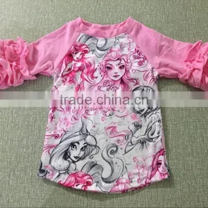 Fashion Baby Girl Cute Valentine Holiday Long Sleeve Heart Raglan Tops Boutique Child Clothes Wholesale thumbnail-5