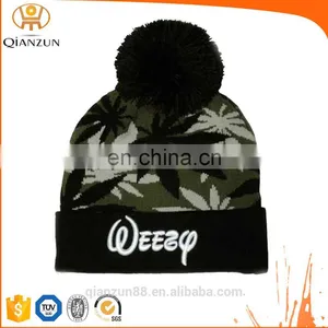Pom Custom Embroidery Beanie thumbnail-5