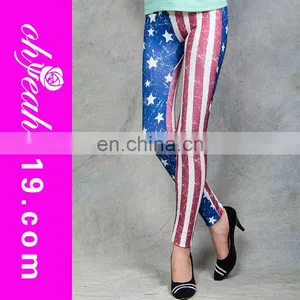 Hot Popular Womens American Flag Leggings thumbnail-1