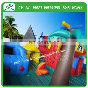 2015 Good Quality Inflatable Bouncy Castle Combo, Inflatable Bouncer Slide Inflatable Trampoline From Running Fun thumbnail-2