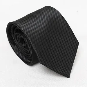 High Stitches Customized Polyester Woven Necktie Self-tipping Plain thumbnail-1