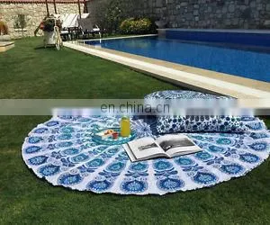 2016 Fashion Design Beach Towel With Beautiful Flanges Indian Round Beach Towel Tapestry Home Decor France thumbnail-1