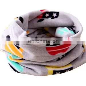 Wholesale Cartoon Printed Children Neckwear Loop Scarf Polar Fleece Scarf thumbnail-2