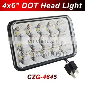 DOT 6x4inch CZG-4645 Fantastic Quality Most Bright High/Low Beam 45w LED Head Lamp From Carzigo Factory thumbnail-1
