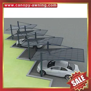 Outdoor Villa Sunshade Rain Aluminium Aluminum Alloy Metal PC Polycarbonate Parking Carport Car Port Shelter Canopy Awning Cover thumbnail-3
