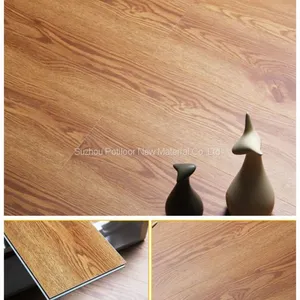 SPC Floor PVC Flooring Tiles Slotted Click Lock 3.2mm Thickness 0.15mm Wear Layer thumbnail-1