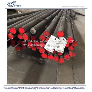 Grade 150,PSB930 HOT Rolled Left Thread Bar,tie Rods,ribbed Steel Bar thumbnail-1