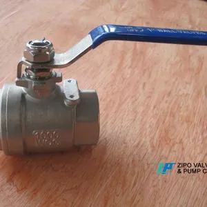 NPT Thread Two Piece Cast Steel Floating Ball Valve thumbnail-2