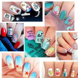 Summer Nail Decals Stickers, More Than 1000 Pieces of Adhesive Head DIY Nail Art Design Templates thumbnail-1