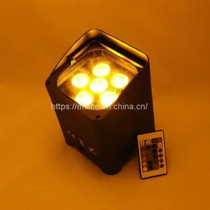 6x15W/18W 6 In1RGBWAUV Wireless DMX Stage Effect LED Uplight Rechargeable Battery Powered Par Light thumbnail-3