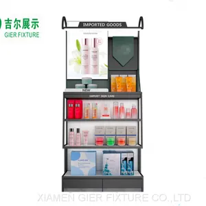 Design Beauty Supplies Store Display Stand Retail Makeup Shelves Cosmetic Display Rack thumbnail-3