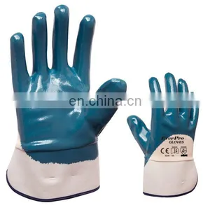 Anti Oil Yellow Nitrile Half Coated Gloves For Car Repair thumbnail-5