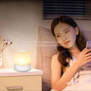 LED Touch Control Night Light Induction Dimmer Lamp Smart Bedside Lamp Dimmable RGB Color Change Rechargeable Smart thumbnail-4