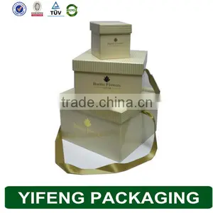 Packaging Round Cardboard Hat Boxes for Flowers With Handles thumbnail-4