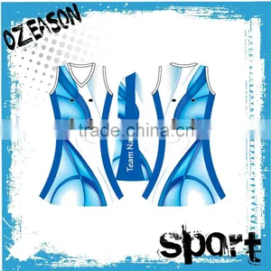 Professional Custom Latest Sport Design Netball Uniforms for Girls thumbnail-1