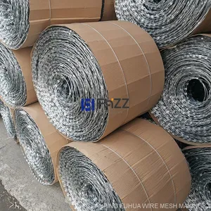 Galvanized Mild Steel Razor Wire Flat Wrap Razor Barbed Wire 500mm Height thumbnail-5