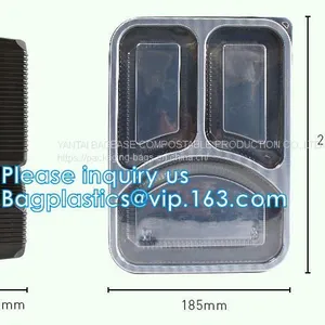 3 Compartment Durable Plastic Food Meal Prep Bento Box,modern Style Food Grade Plastic Fresh Box/bento Box/lunch Box Pac thumbnail-2