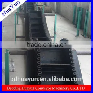 650mm Belt Width Large Angle Conveyor Belt Wave-Shaped Apron Conveyor Rubber Belt thumbnail-1