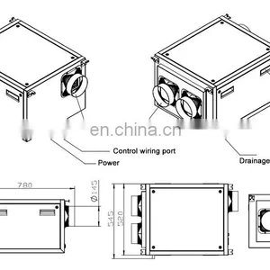 ODM/OEM Grow Room Industrial Wall Ceiling Concealed Duct Greenhouse Dehumidifier thumbnail-4