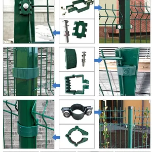 Steel Wire Fence Supplier PE Coated and PVC Coated Welded Wire Fencing Curvy Welded Wire Mesh Fence/BOLI WIRE MESH QUALITY WELDED WIRE FENCING thumbnail-3