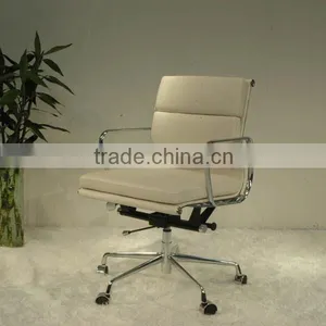Replica Italian Genuine Leahter Charles and Ray Low Back Fauteuil Soft Pad Group Office Chair, Excutive Soft Pad Low Back Chair thumbnail-1