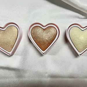 Factory OEM Glitter Love Shape Make up Face Highlighter Baked Shimmer Highlighter Glow Loose Powder thumbnail-5