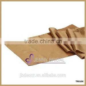 TR010H Elegant Green Satin Banquet Party Table Runner Sizes 30*274cm thumbnail-3