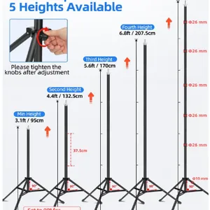 Adjustable Photography Background Stand Photo Backdrop Stands Kit 10x8ft thumbnail-3