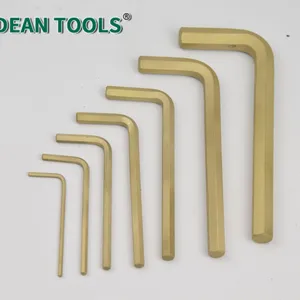13-Piece Non-Sparking Hex Key Wrench Set Aluminum Bronze Alloy for Chemical Plants and Gas Stations thumbnail-3