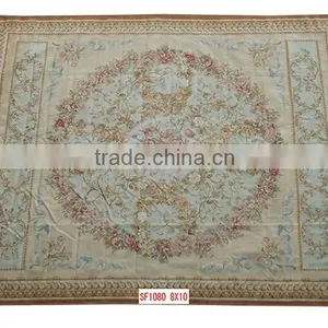 Handmade Superior New Zealand Wool French Aubusson Rug thumbnail-1