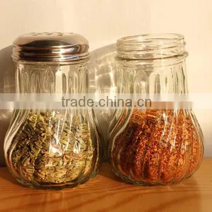 Glass Kitchen Spice Jar Twill Barbecue Sauce Jar Restaurant Shaker Salt and Pepper Shaker thumbnail-1