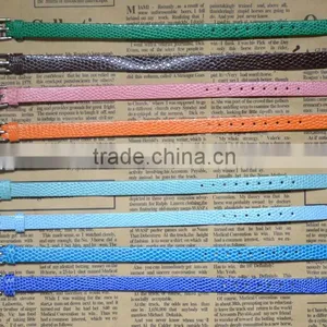 Supply 8MM Snakeskin Classic Hot Sale DIY PU Leather Bracelets thumbnail-2