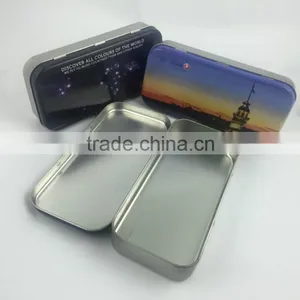 Custom Rectangular Metal Pencil Tin With Hinge Lid thumbnail-6