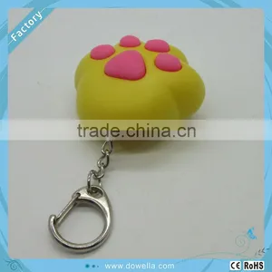 Hot LED Light Paw Shape Plastic Custom Sound Keychain thumbnail-3