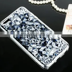 Diamond Clear TPU Crystal Case for IPhone 6s Plus Fashion Crystal Rose Flower Soft Full Case for IPhone 6 Plus 5.5 thumbnail-1