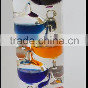Wooden Galileo Thermometer With Gold Plated Temperature Tags thumbnail-2