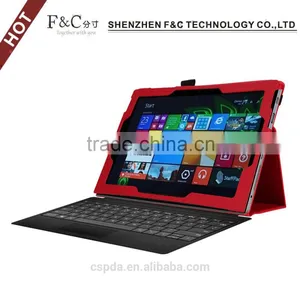 Colorful pu Leather Stand Flip Cover for Microsoft Surface Pro 4 With Elastic Band Design thumbnail-4