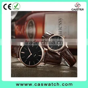 2016 Classic Design Concise Couple Watch, Crocodile Texture Leather Watch, Fancy Couple Watch With a Small Eye thumbnail-1
