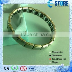 Power Band Energy Bracelet With Golden Circle and 20 Pcs Germanium Stone thumbnail-1