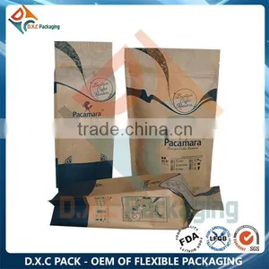 Heat Seal Metallic Lined Kraft Paper Window Pouch Cereal Pakcgaing Bag thumbnail-5