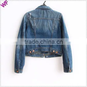 Custom Made High Fashion Women Denim Jacket thumbnail-2