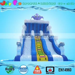 Giant Inflatables Water Slides,ocean Wave Inflatable Pool Slide for Sale thumbnail-5