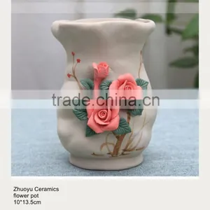 Artificial Flowers Ceramic Pot thumbnail-1