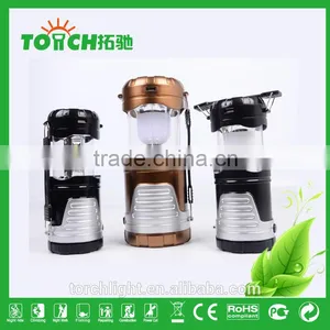New Product Promotion Solar Rechargeable LED Lantern Flashlight Camping Light With 3w Flashlight Outdoor Camping Lamp thumbnail-3