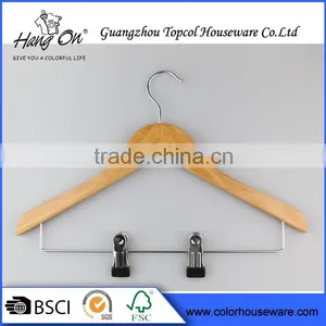 Black Plastic Pants Hanger With Clips thumbnail-1